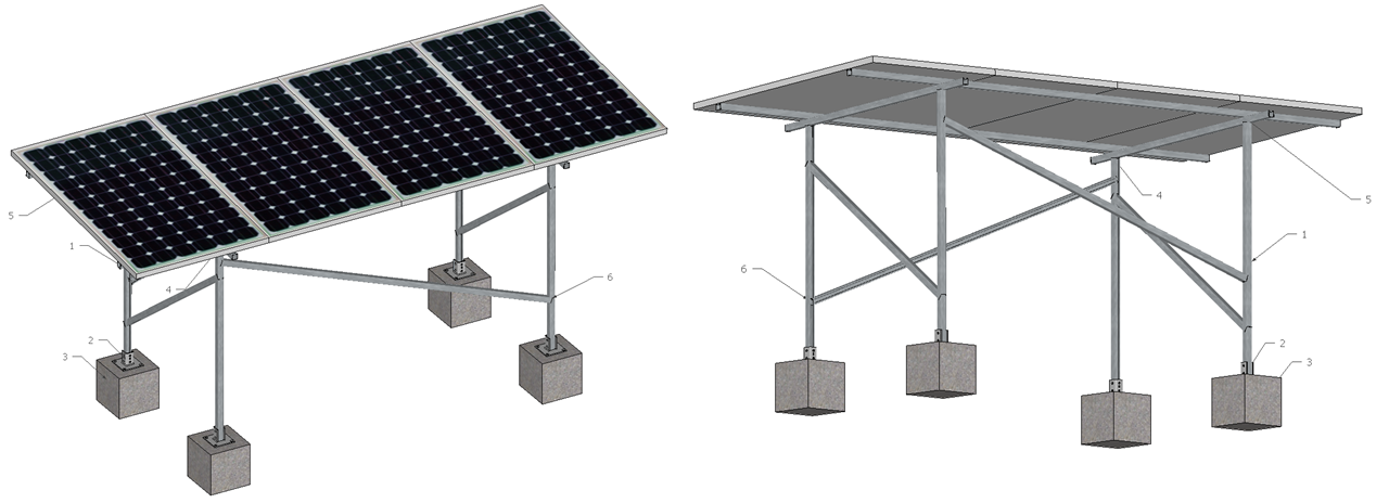 Struts as Solar PV Structure